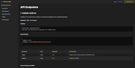 ChainCheck API gallery image