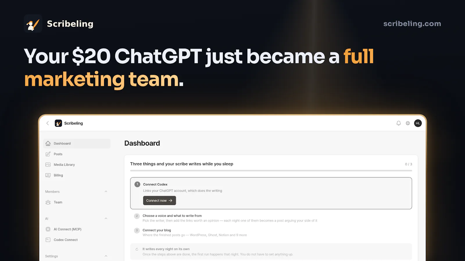 Scribeling — Your ChatGPT, Your marketer screenshot 3