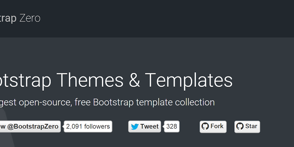 Bootstrap Zero Opensource, free Bootstrap templates collection