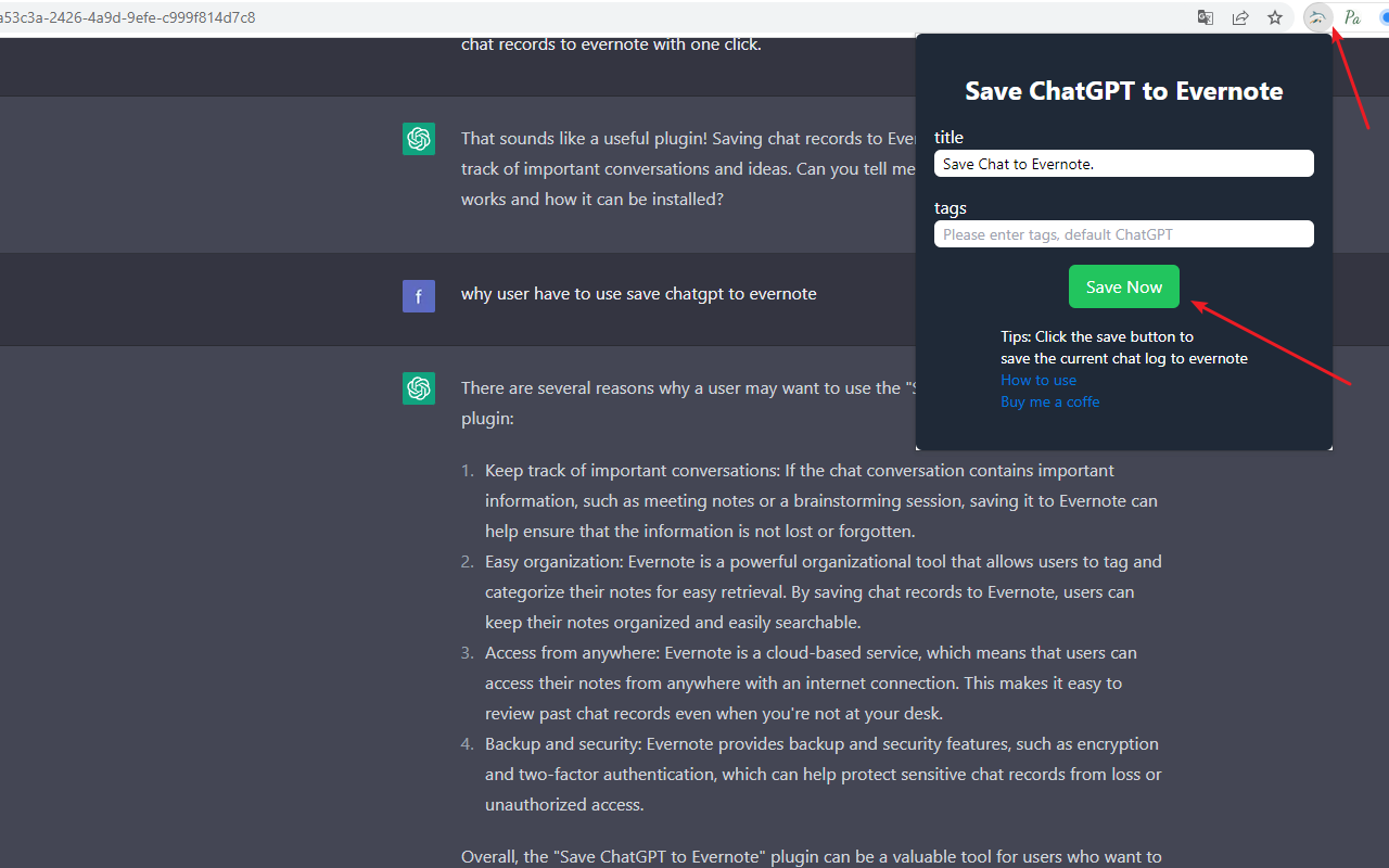 Média Enregistrer l'historique de Chatgpt à Evernote 5