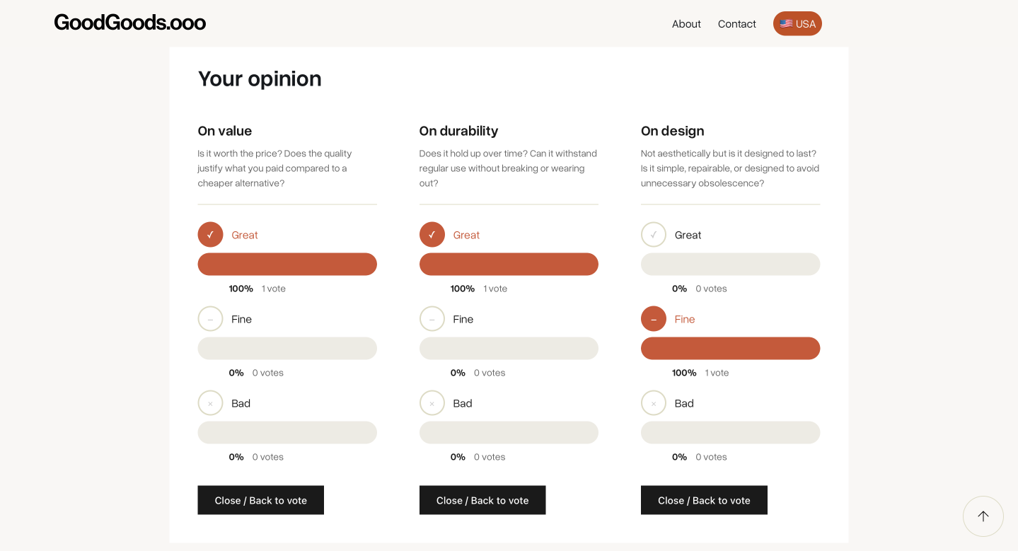 Good Goods - Screenshot 5 showing product features and functionality