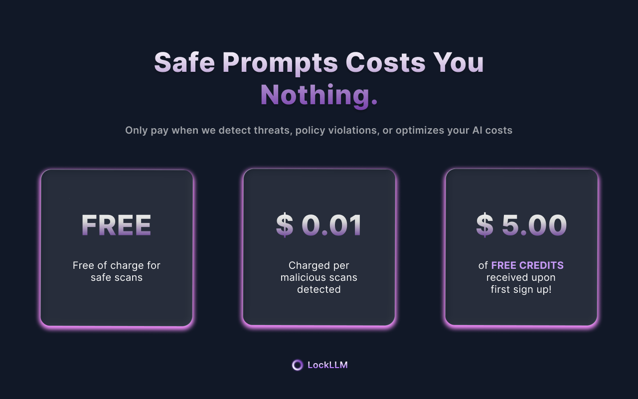 LockLLM - Screenshot 2 showing product features and functionality