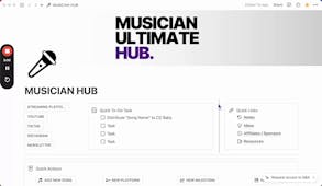 Musician Ultimate Hub - Notion Template gallery image