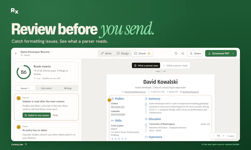 Reactive Resume v6 screenshot 5