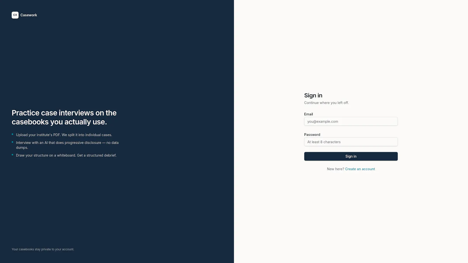 Casework screenshot 1