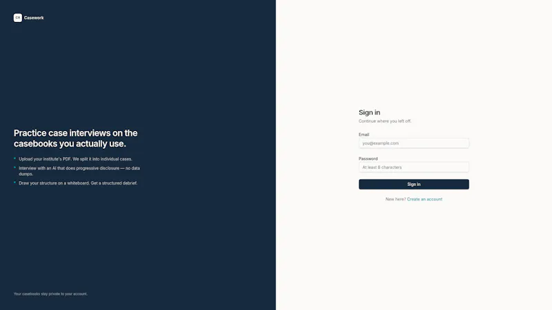 Casework screenshot 1