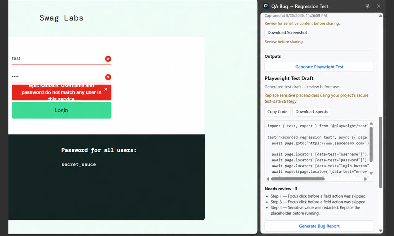 QA Bug → Regression Test gallery image