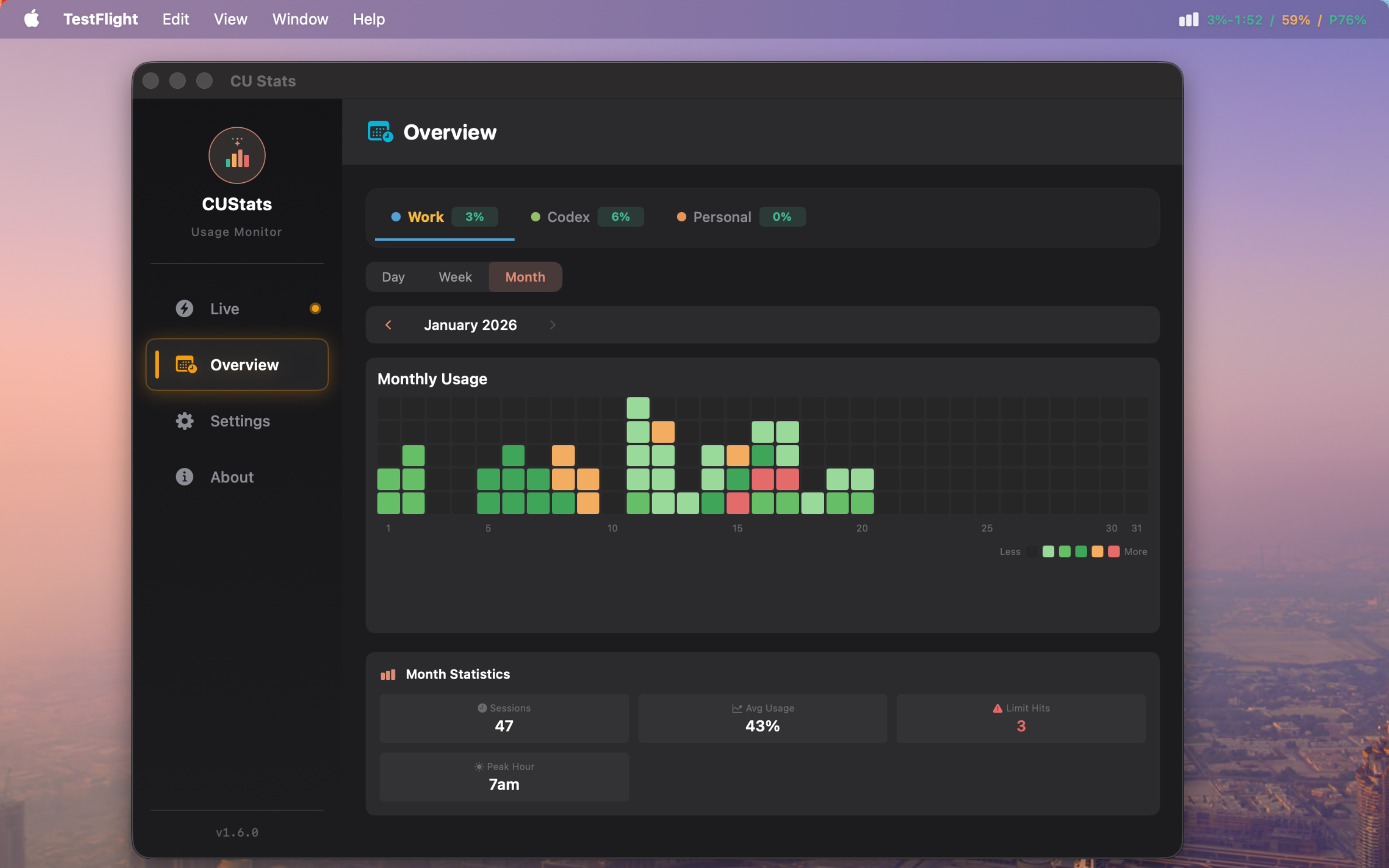 CUStats - Track Claude & Codex Usage - Screenshot 5 showing product features and functionality