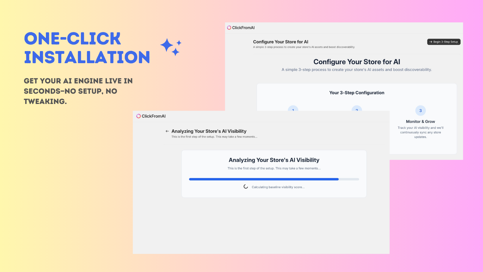 Su optimizador de visibilidad de IA para Shopify - Haga que su tienda sea visible para los compradores de chatgpt, gemini y ai media 3