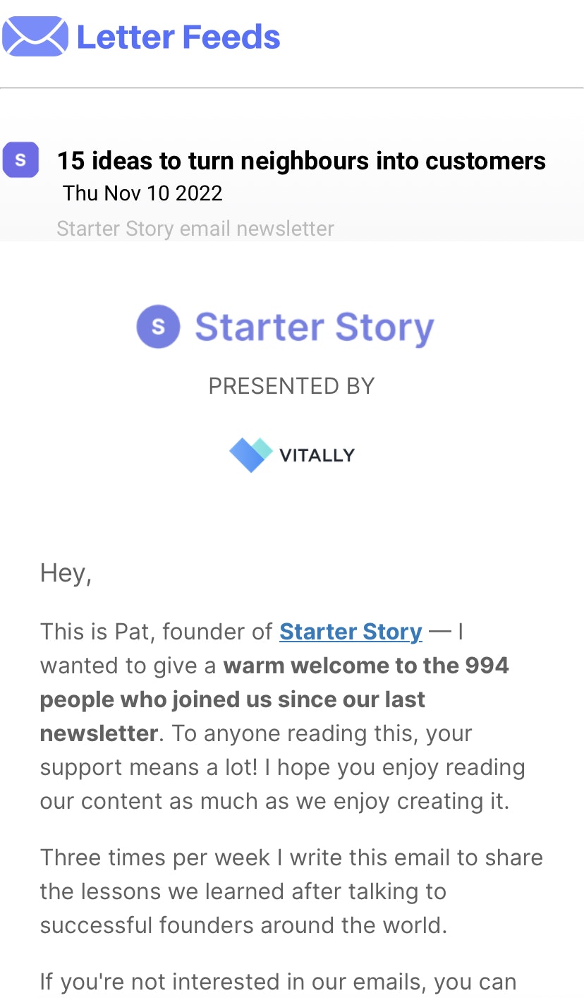 Brieffeeds - Kuratierte Newsletter für Indie -Hacker Medien 2