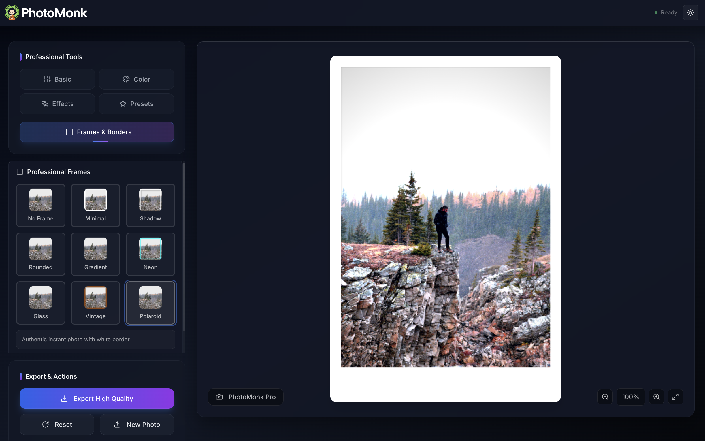 Photomonk - Professionele raw foto -editor online media 5