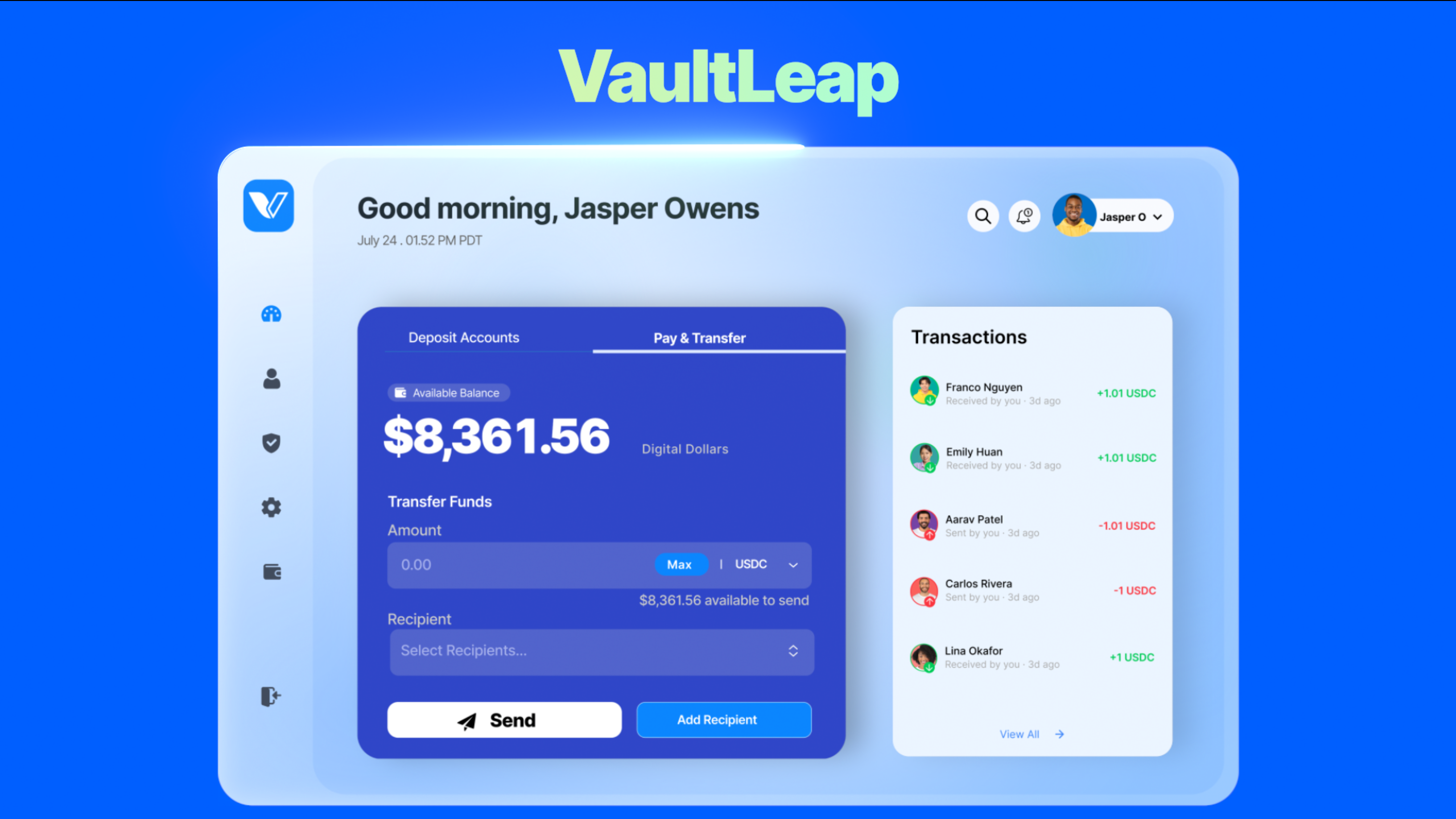 Mídia 2 de Vaultleap - Uma conta USD/EUR para qualquer um