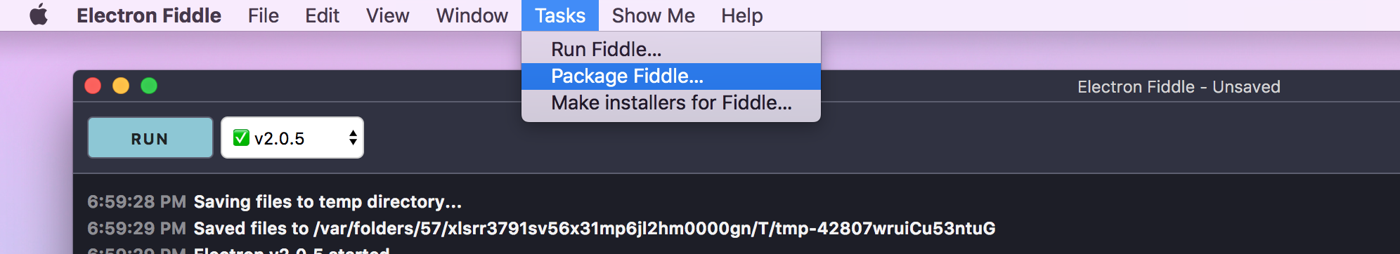 Electron Fiddle gallery image