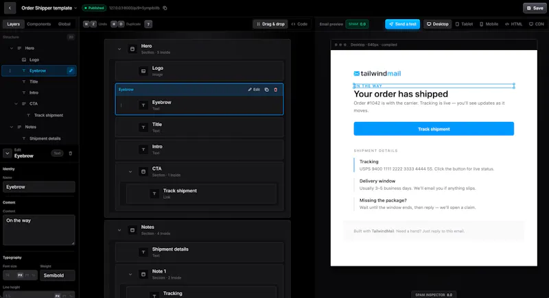 TailwindMail screenshot 3