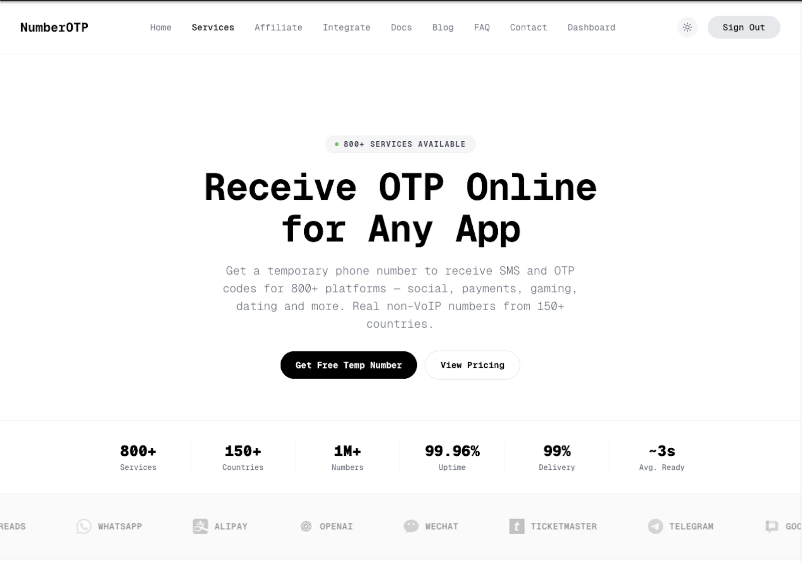NumberOTP — Temp Phone Numbers for OTP screenshot 2