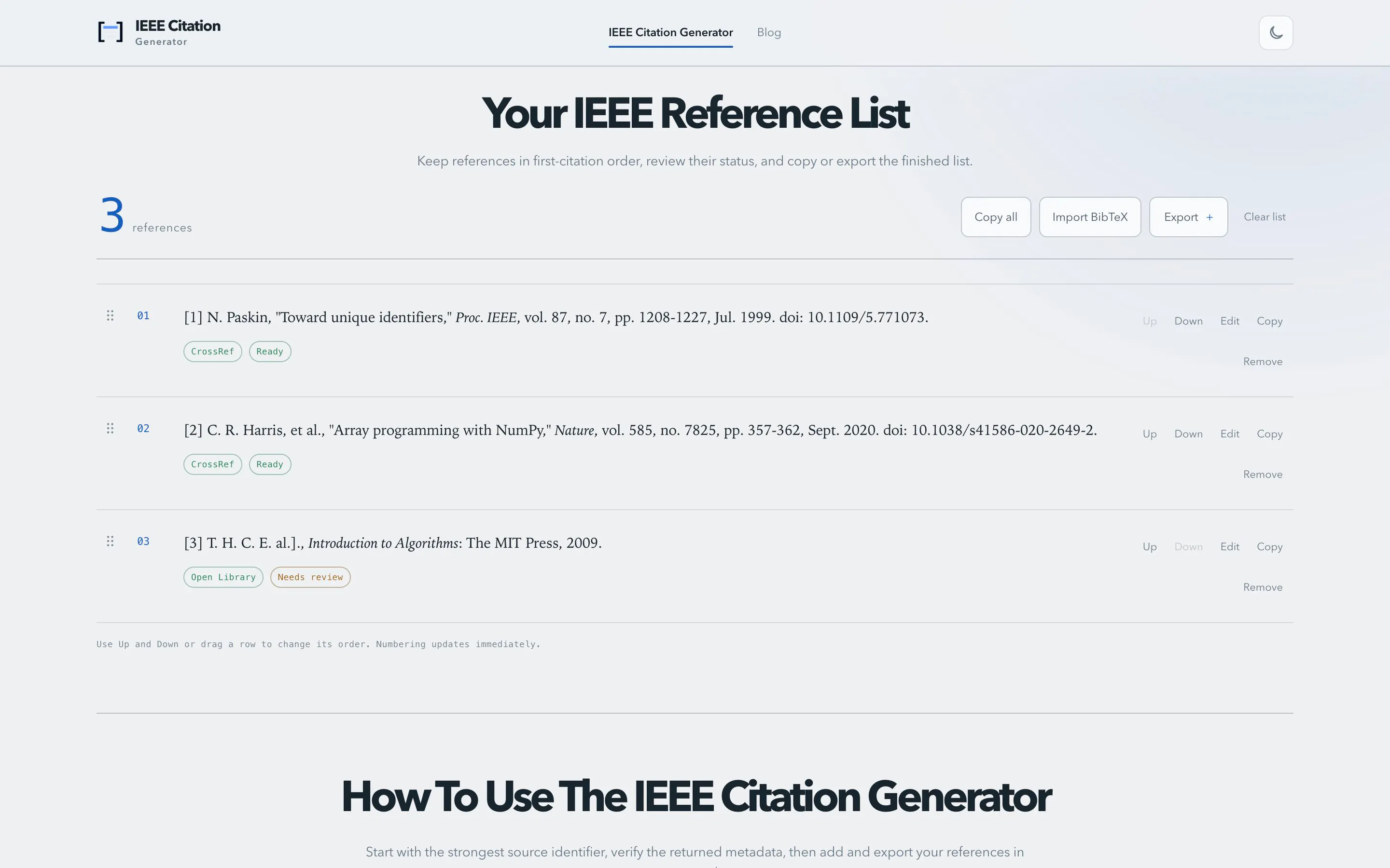IEEE Citation Generator gallery image