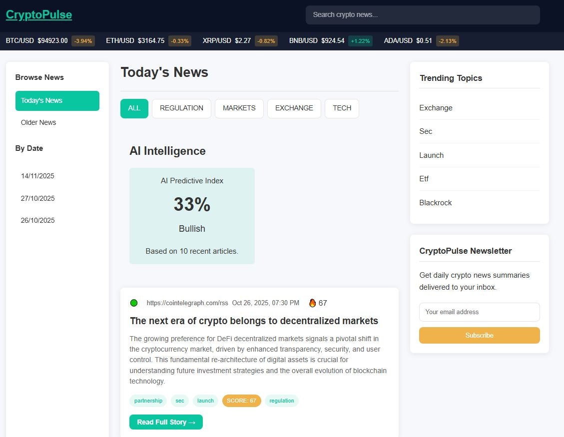 AI News Aggregator Full-Stack Template  - Screenshot 2 preview
