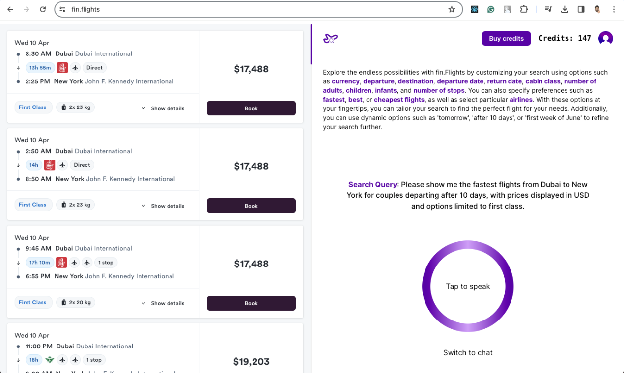 fin.flights - AI-Powered Flight Search gallery image