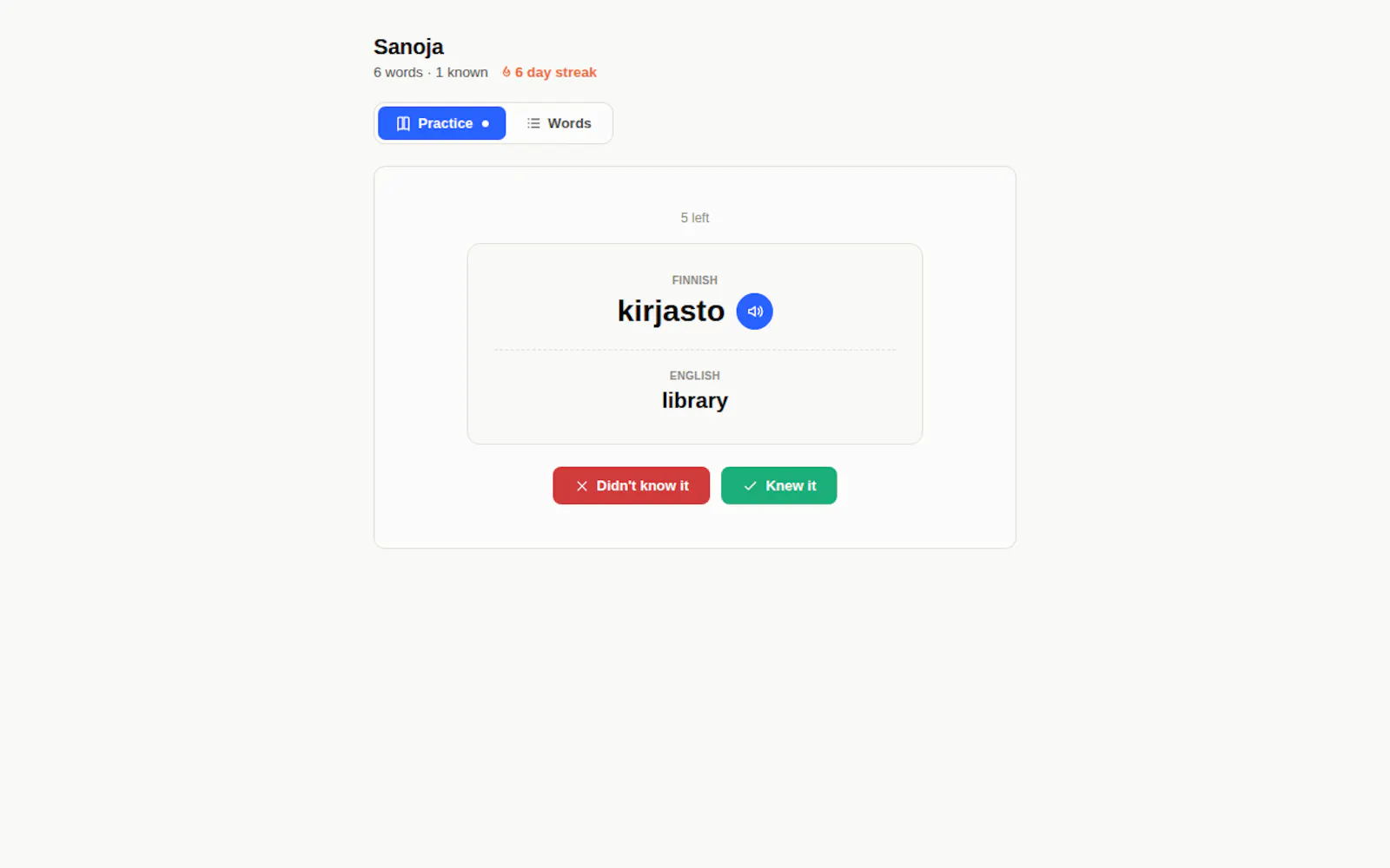 Sanoja — Read Words in Finnish screenshot 2