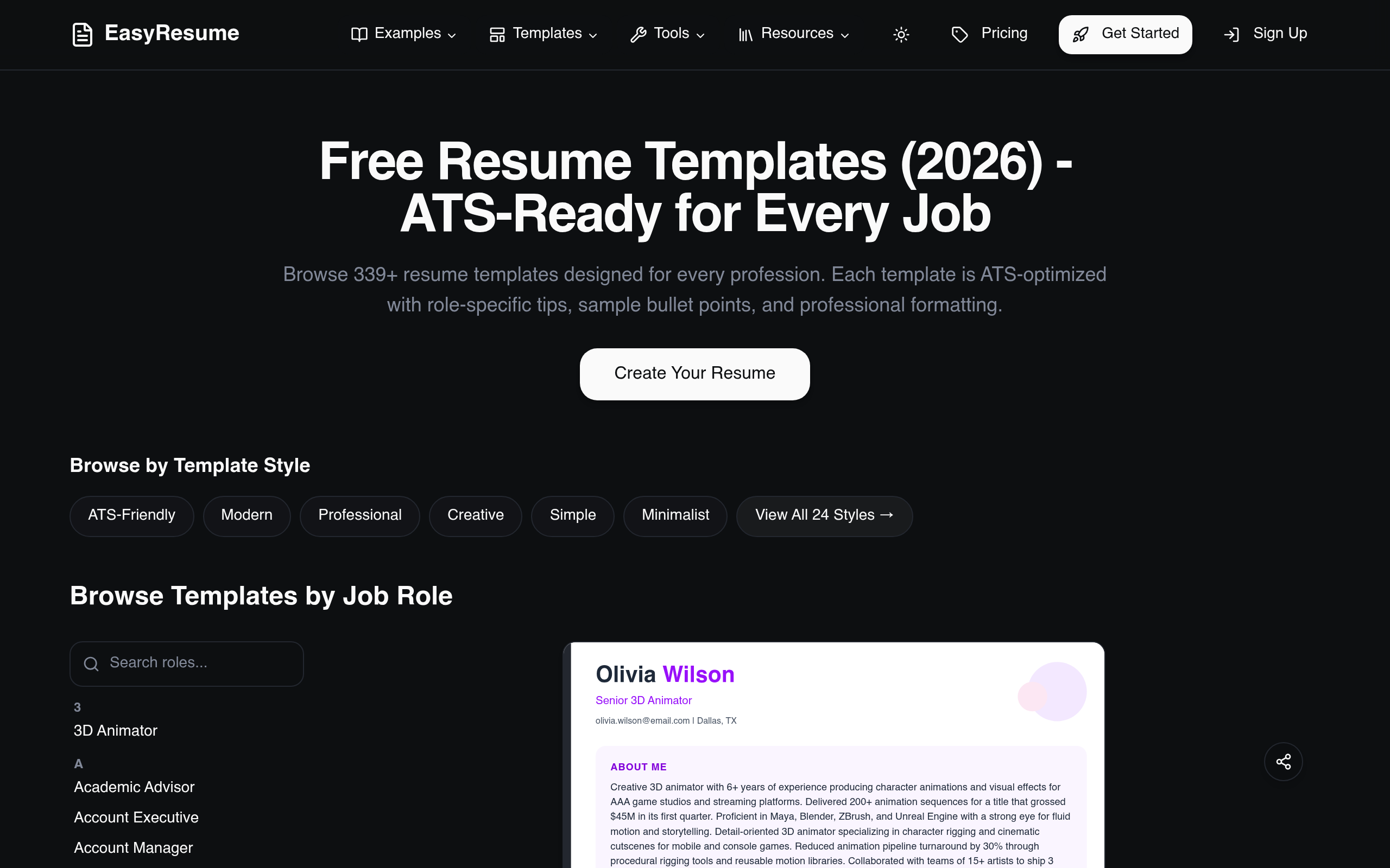 EasyResume Online gallery image