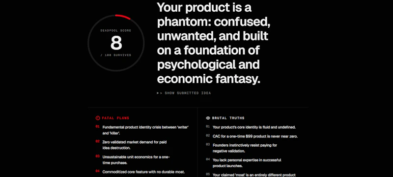 PreMortem screenshot 3