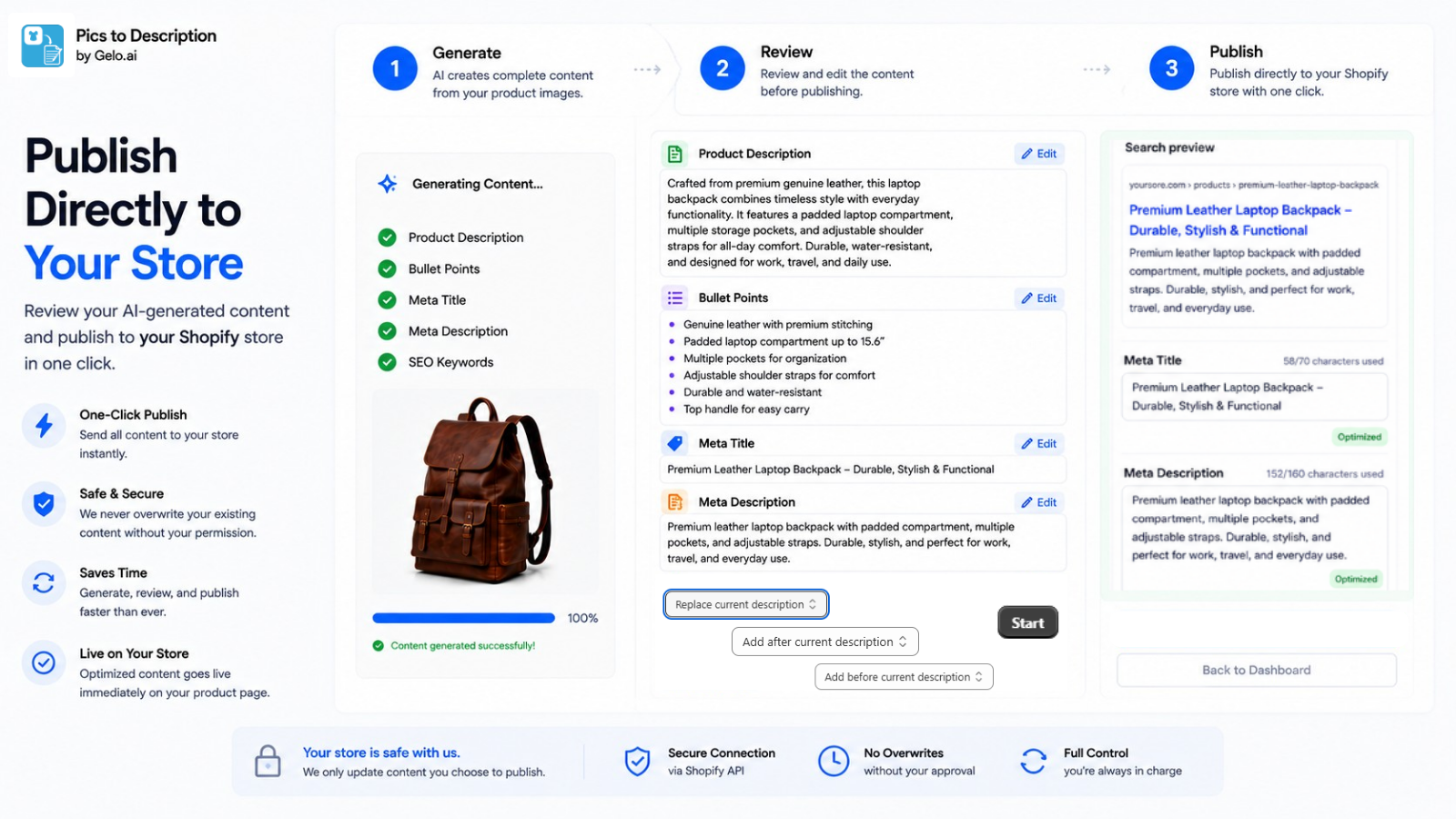 Gelo.ai – Pics to Description gallery image
