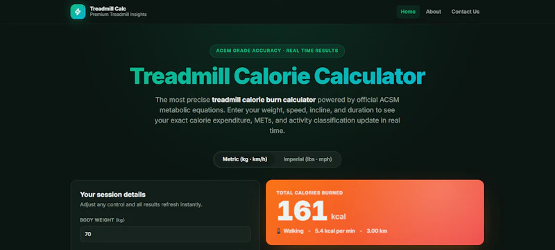 Treadmill Calc screenshot 1