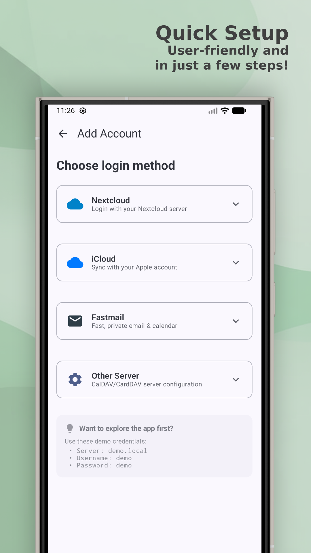 DAVy - Calendar & Contact Sync - Screenshot 5 showing product features and functionality