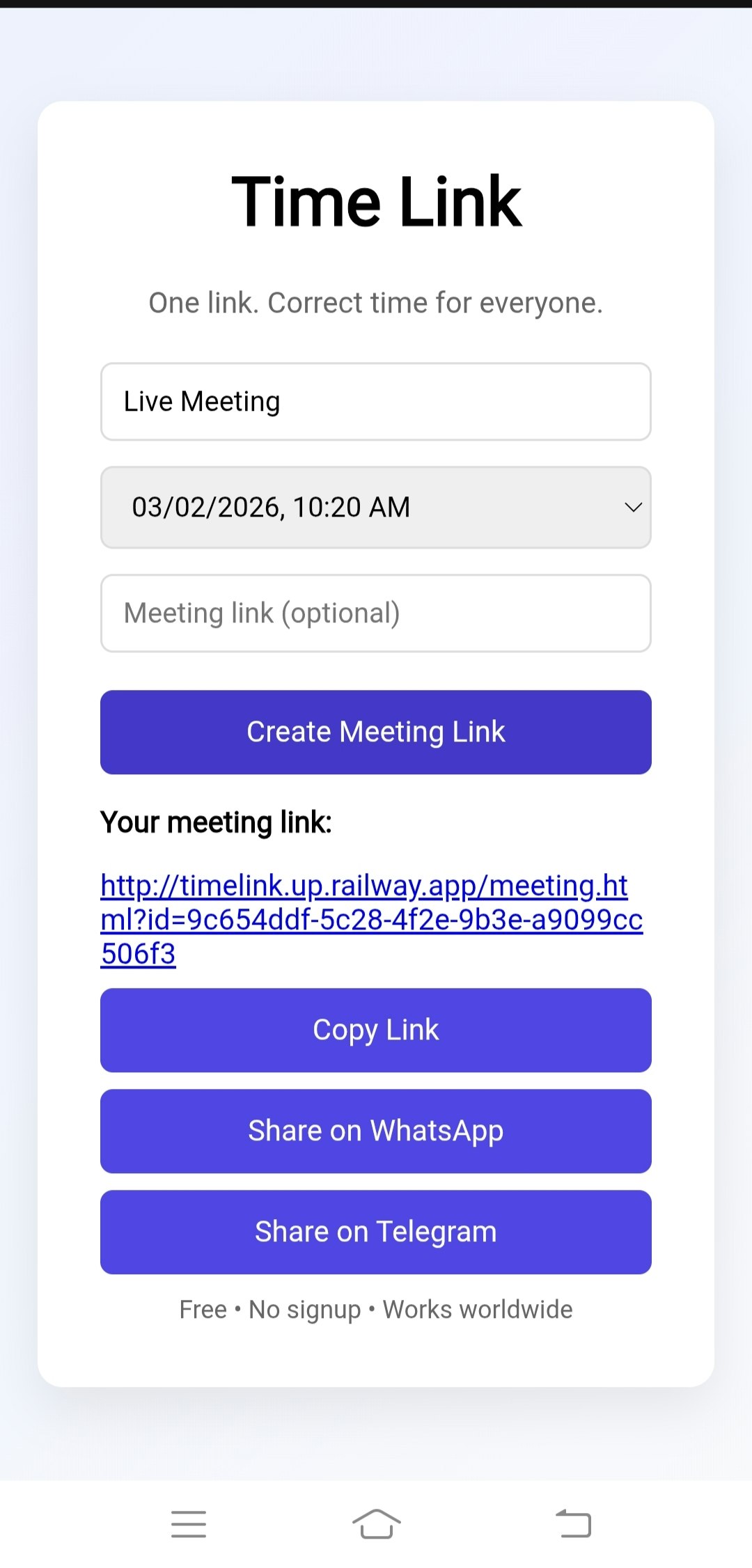 Time Link - Screenshot 3 showing product features and functionality