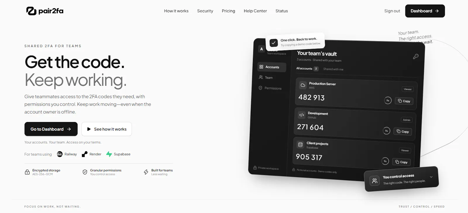 Pair2FA screenshot 1