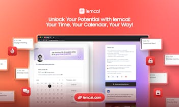 Lemcal logo - Discover the ultimate scheduling tool for effortless booking page creation.