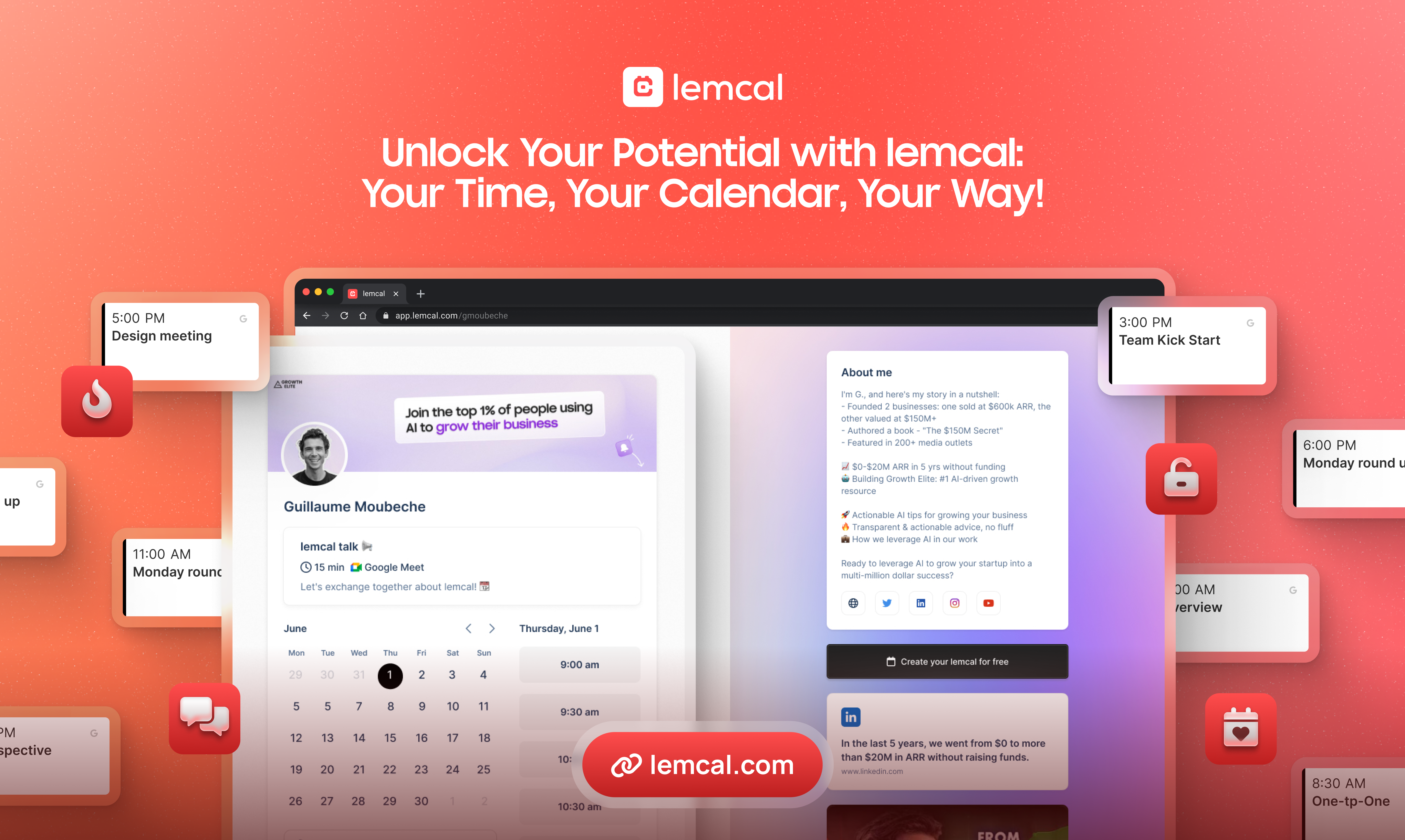 startuptile lemcal-The 1 tool you need to book more meetings