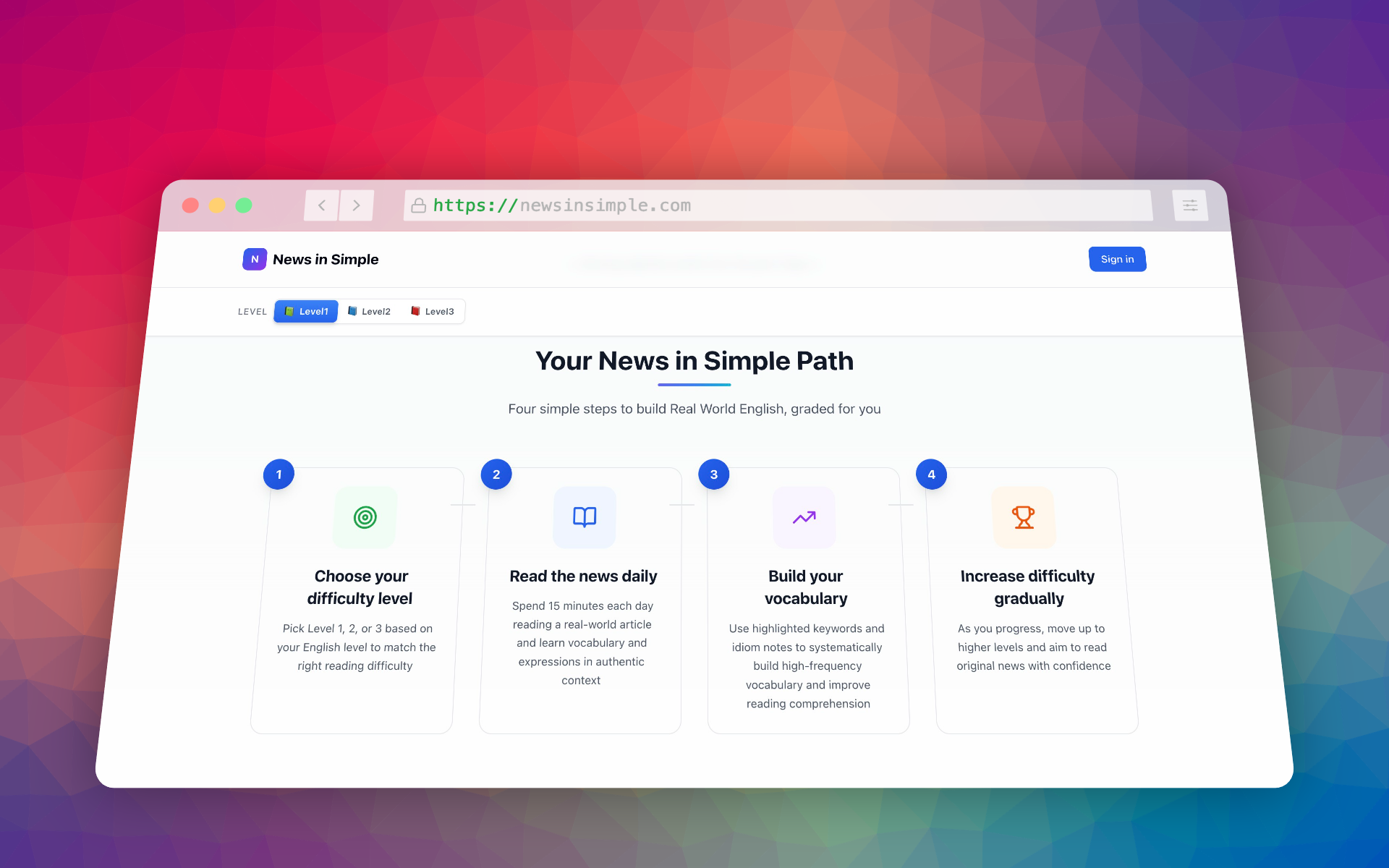 News in Simple - Screenshot 4 showing product features and functionality