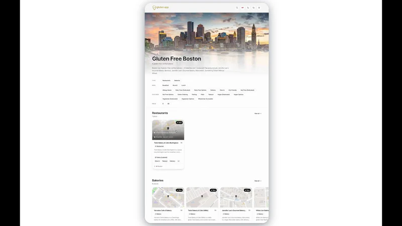 Gluten App screenshot 1 (video preview)