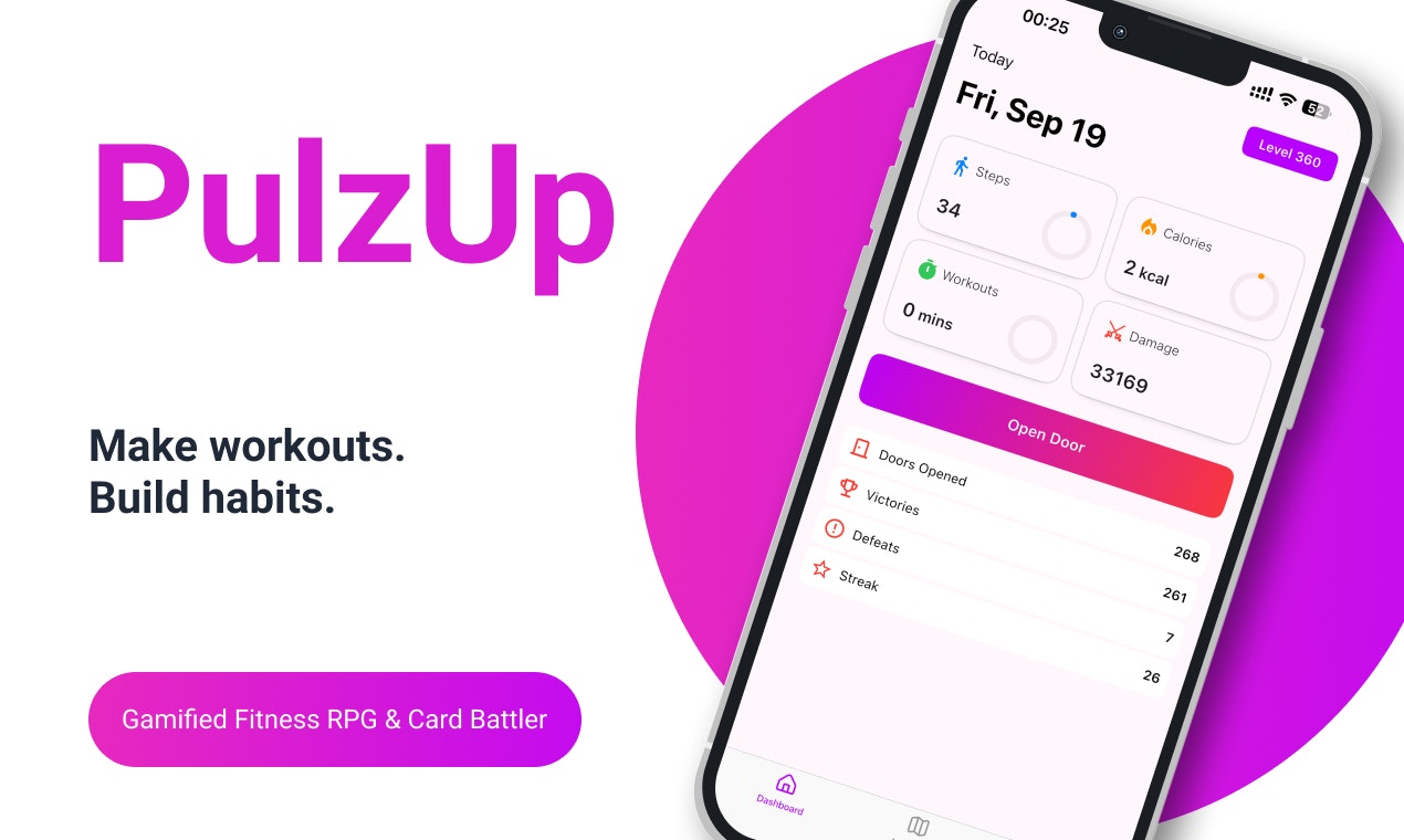 Média Pulzup: RPG Battler de la carte de fitness - Pulzup rend l'activité quotidienne amusante en la transformant en combat RPG 2