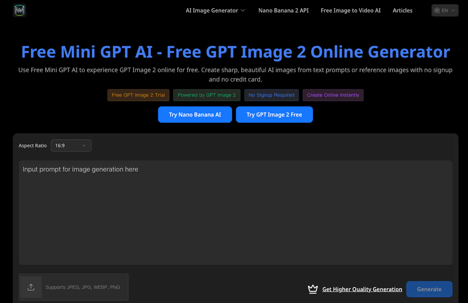 Free GPT Image 2 Online Generator screenshot 3