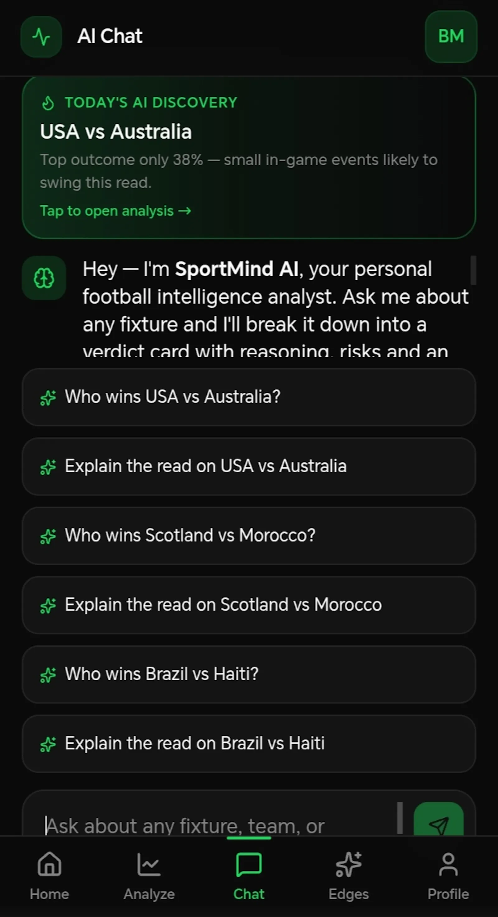 SportMind AI screenshot 2