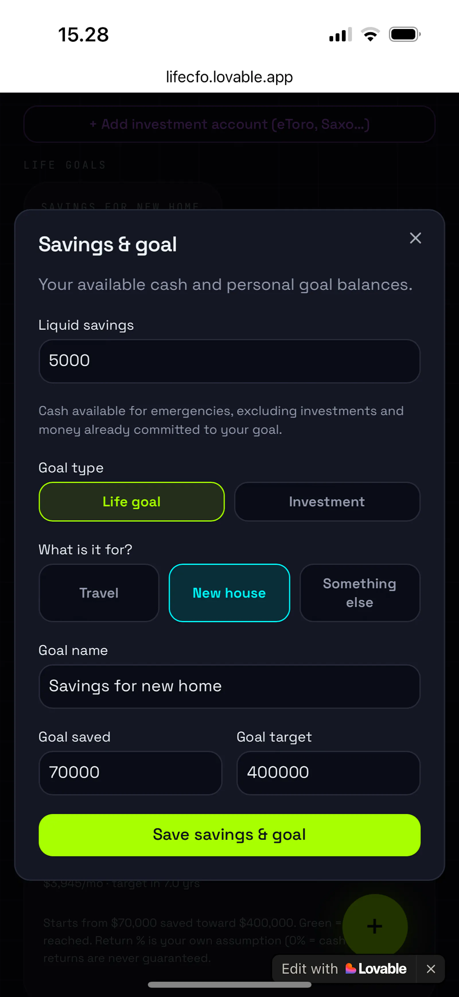 Life CFO screenshot 4