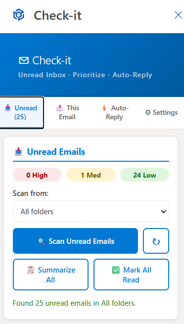 Check-it - Main product screenshot demonstrating key features and user interface
