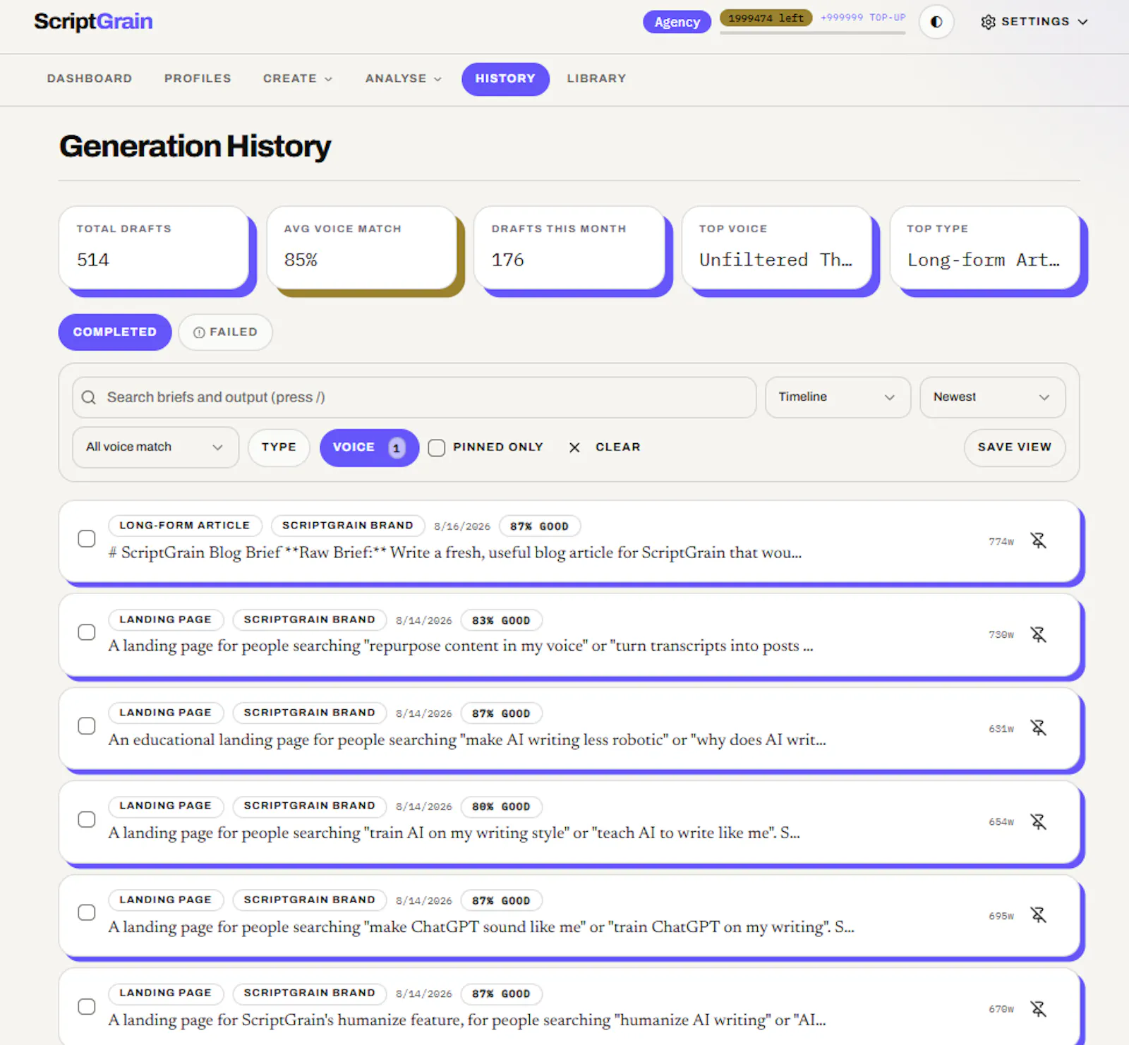 ScriptGrain - Write like you, at scale screenshot 9