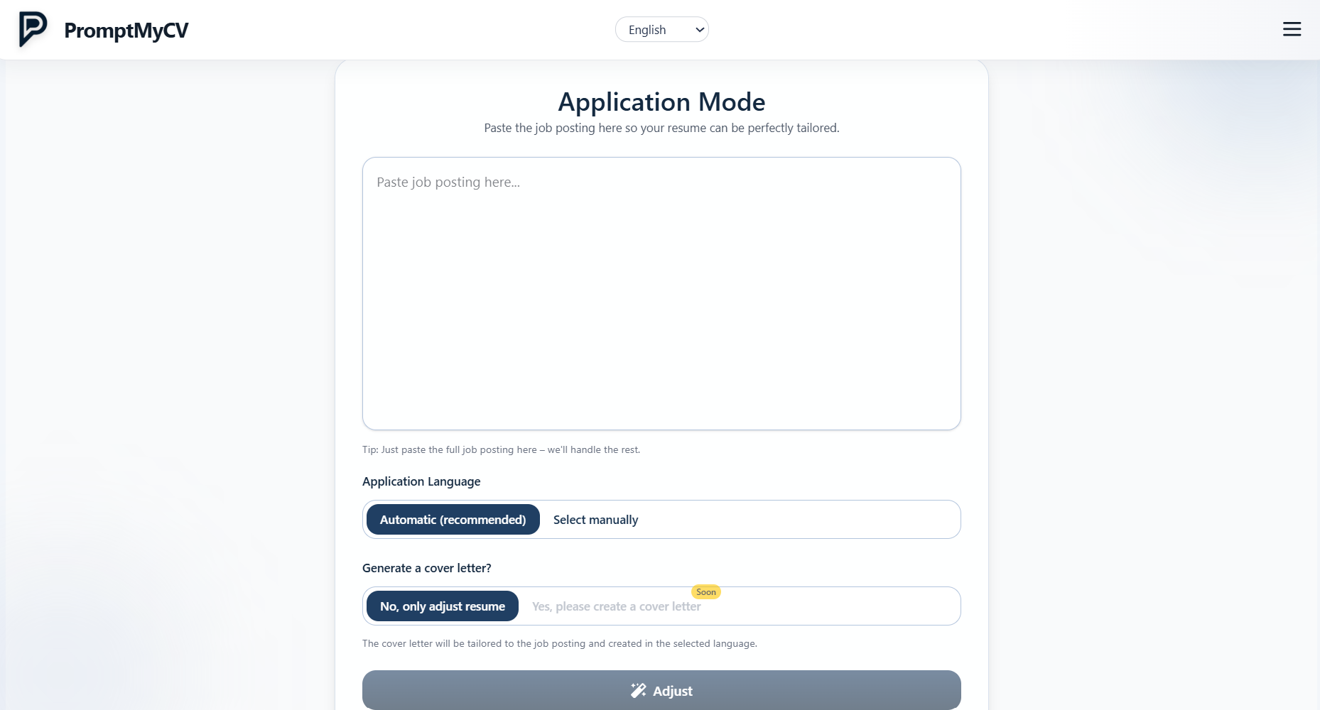 PromptMyCV - Tailor your resume to any job in seconds media 2