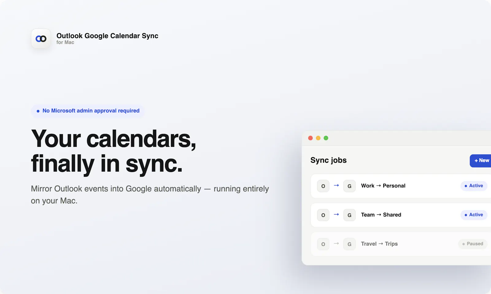 Outlook Google Calendar Sync for Mac screenshot 2