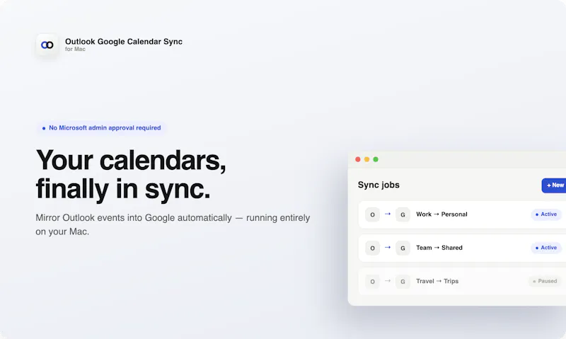 Outlook Google Calendar Sync for Mac screenshot 2