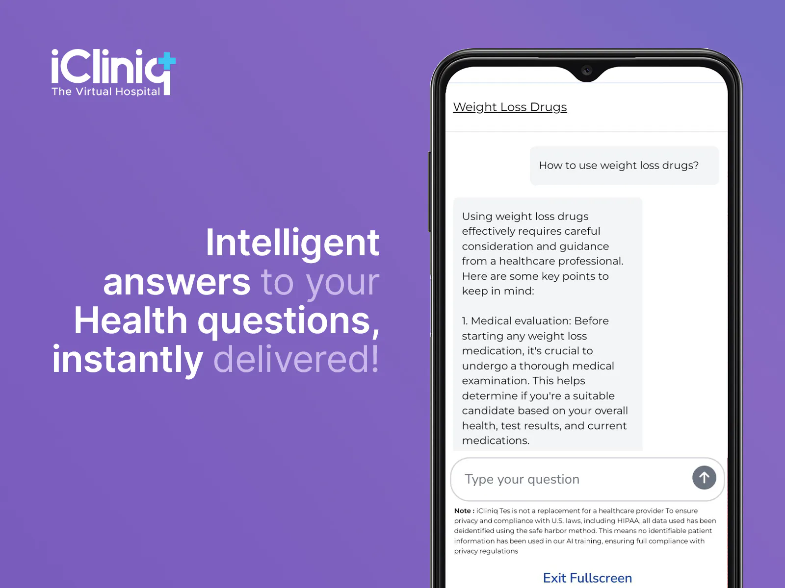 iCliniq Tes AI for Weight Loss Drugs gallery image