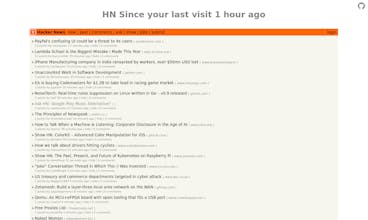 HN Since Your Last Visit gallery image