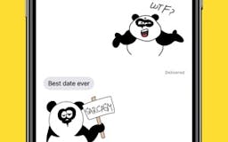 Panda bear stickers media 3