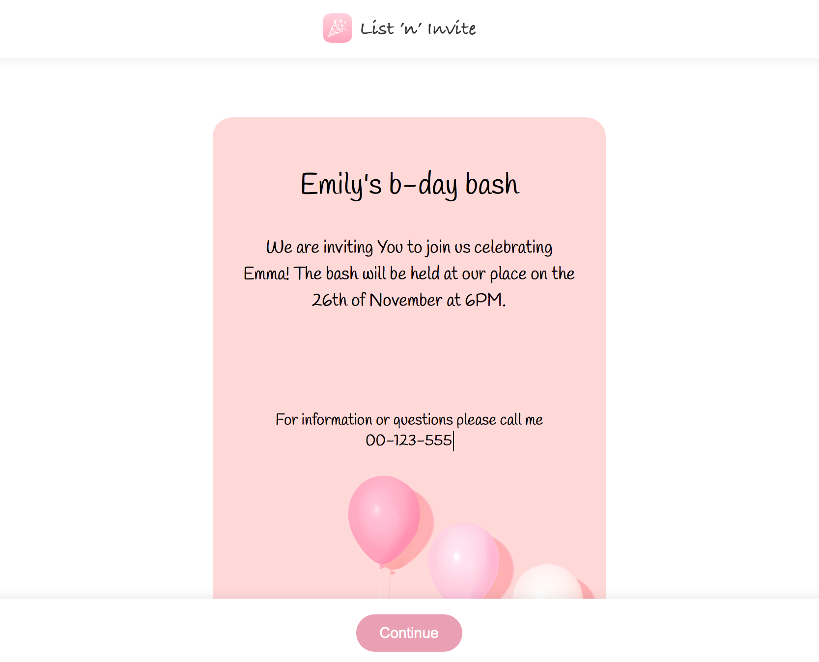 List and Invite gallery image