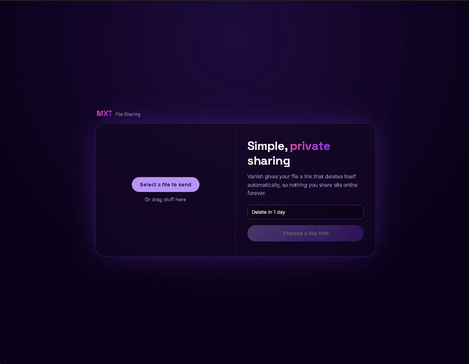 MXT — files that disappear on time screenshot 1