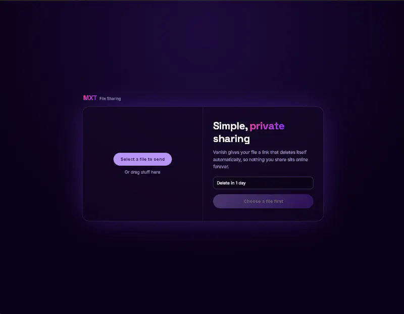 MXT — files that disappear on time screenshot 1