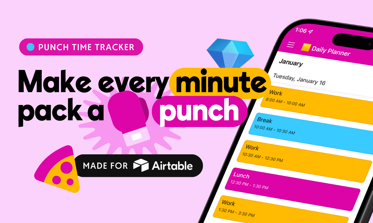 startuptile Punch Time Tracker-Make every minute pack a punch with Airtable